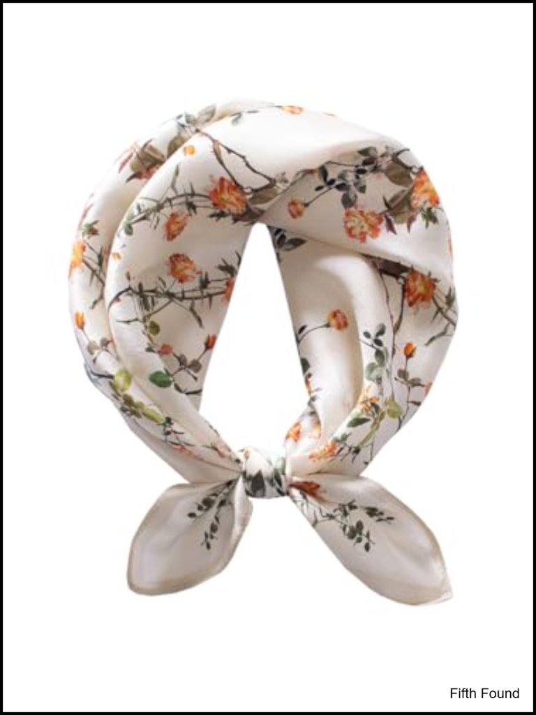 100% Mulberry Silk Scarf 21" Square Neckerchief Gift Boxed